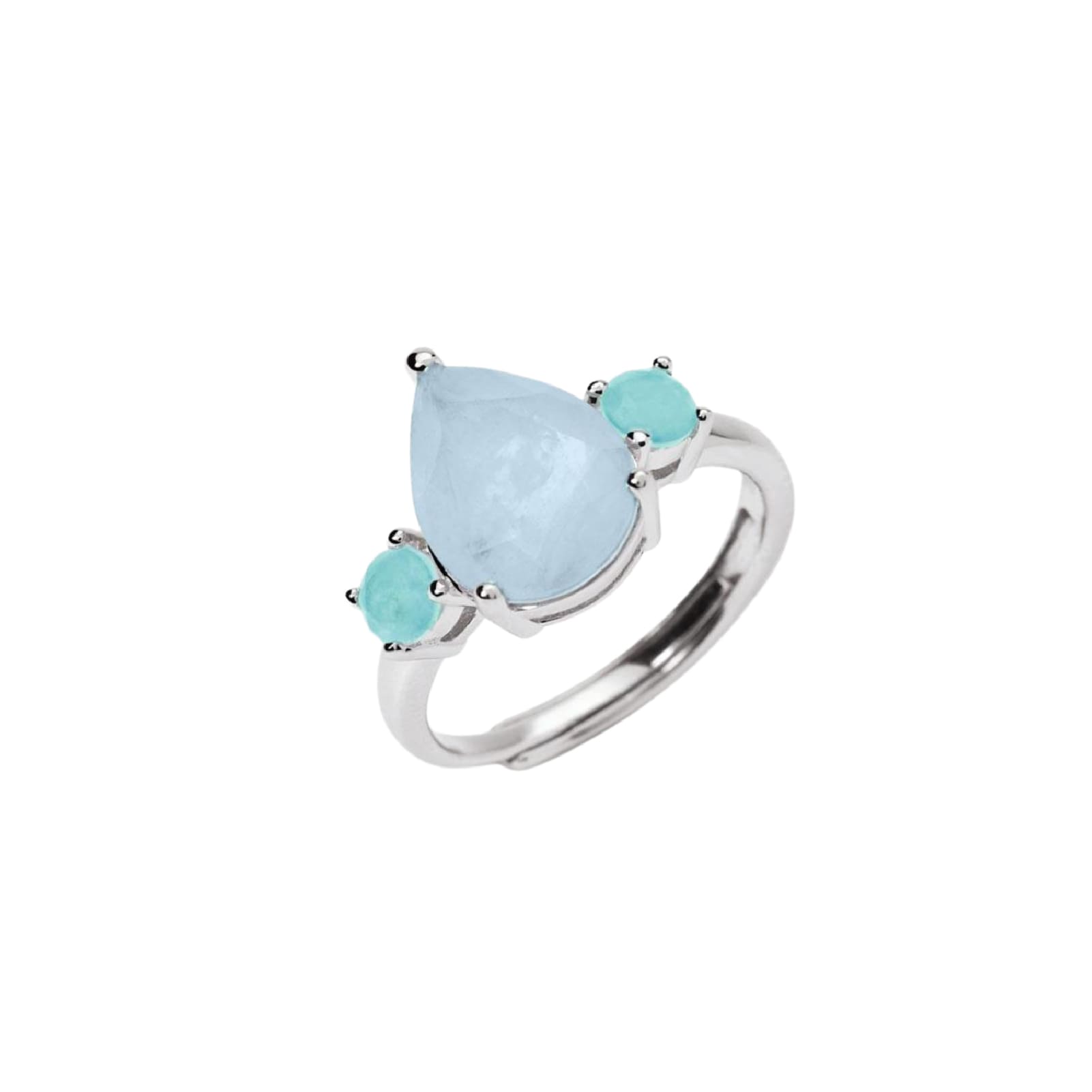 Anello Mabina Santorini in argento con cristalli azzurri Regolabile dalla 11 alla 19