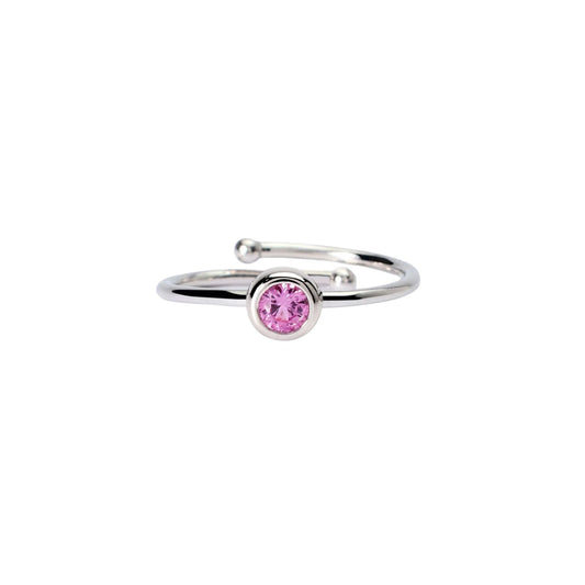 Anello regolabile Mabina Junior Shiny in argento rosa Regolabile dalla 4 alla 16