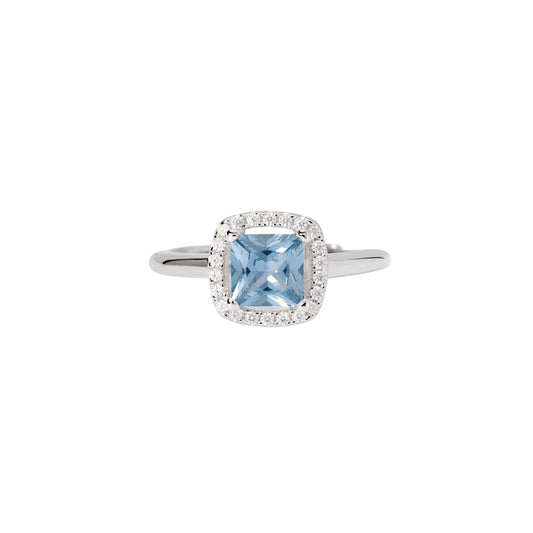 Anello Cool or Rétro? Mabina Gioielli da donna con pietra azzurra Regolabile dalla 11 alla 19