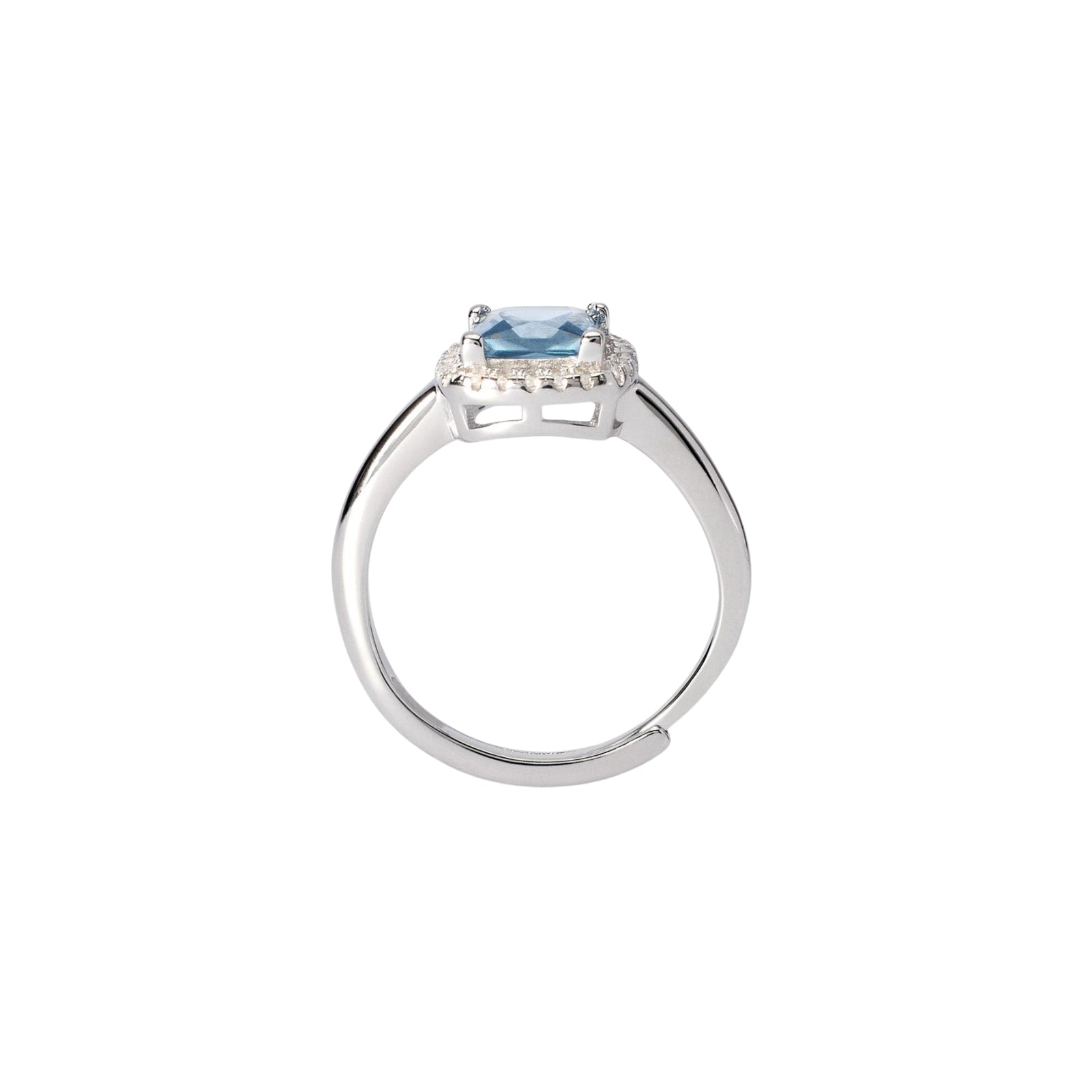 Anello Cool or Rétro? Mabina Gioielli da donna con pietra azzurra Regolabile dalla 11 alla 19