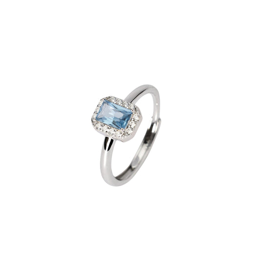 Anello da donna Cool or Rétro? Mabina Gioielli con pietra azzurra Regolabile dalla 9 alla 17