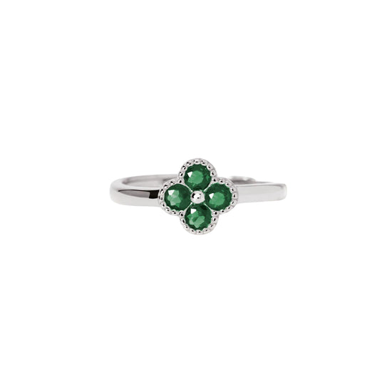 Anello Mabina Gioielli Jasmine da donna con zirconi verdi Regolabile dalla 11 alla 19