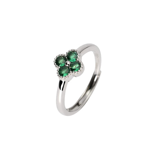 Anello Mabina Gioielli Jasmine da donna con zirconi verdi Regolabile dalla 11 alla 19