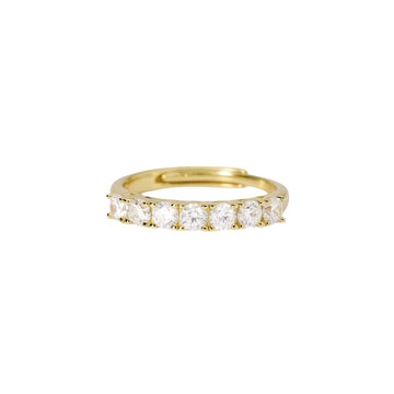 Anello Mabina Gioielli da donna con zirconi e placcatura oro giallo Regolabile dalla 11 alla 19