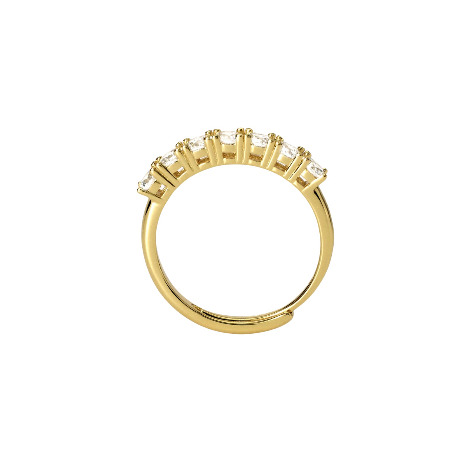Anello Mabina Gioielli da donna con zirconi e placcatura oro giallo Regolabile dalla 11 alla 19