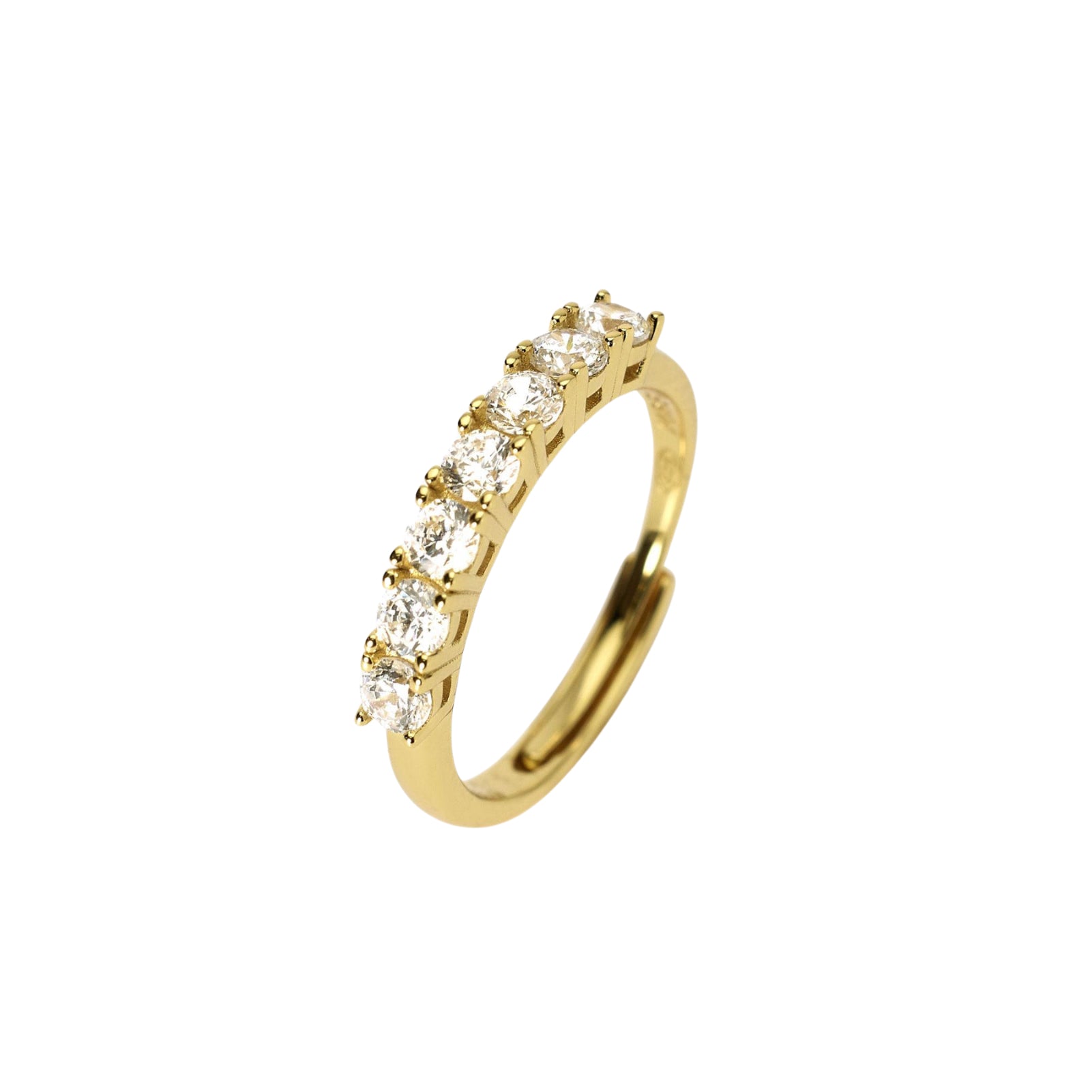Anello Mabina Gioielli da donna con zirconi e placcatura oro giallo Regolabile dalla 11 alla 19