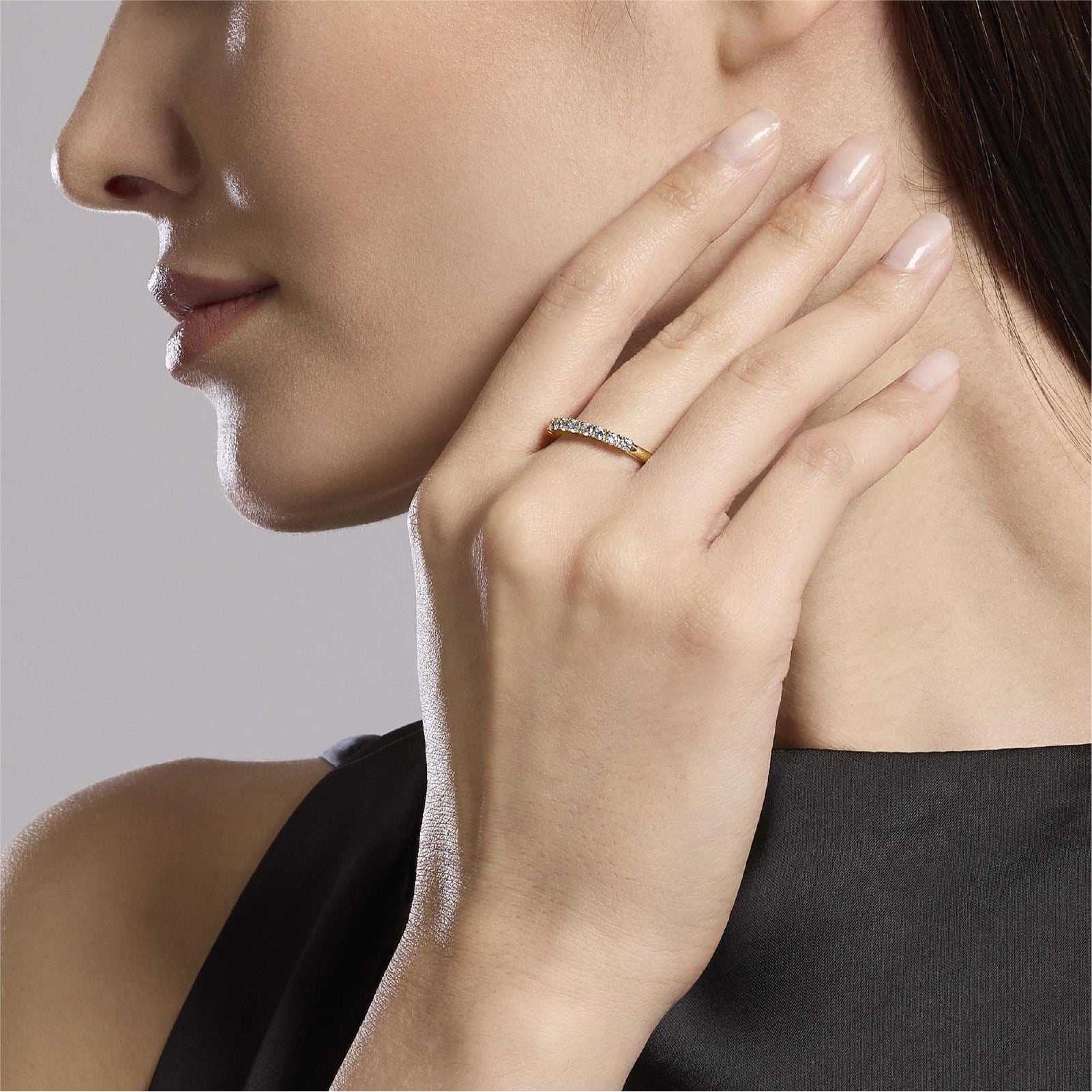 Anello Mabina Gioielli da donna con zirconi e placcatura oro giallo Regolabile dalla 11 alla 19