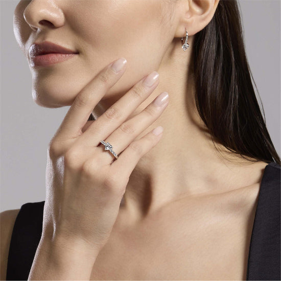 Anello Mabina Gioielli da donna in argento con zircone a cuore Regolabile dalla 11 alla 19