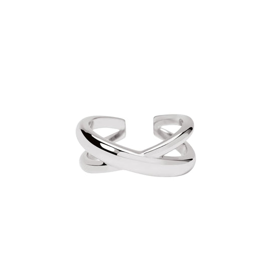 Anello intrecciato regolabile Mabina da donna in argento regolabili