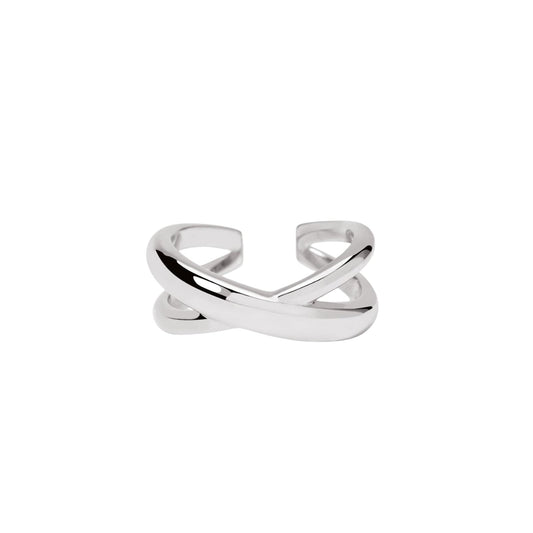 Anello intrecciato regolabile Mabina da donna in argento regolabili