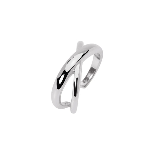 Anello intrecciato regolabile Mabina da donna in argento regolabili