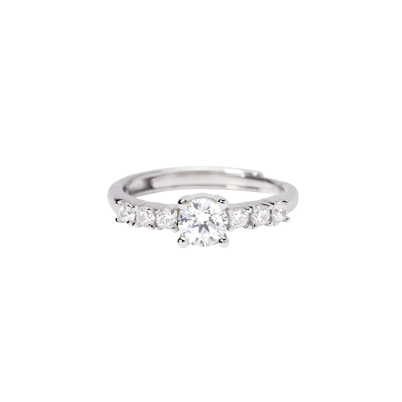 Anello regolabile Mabina Dimmi di sì in argento con zirconi regolabili