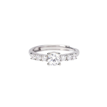 Anello regolabile Mabina Dimmi di sì in argento con zirconi regolabili