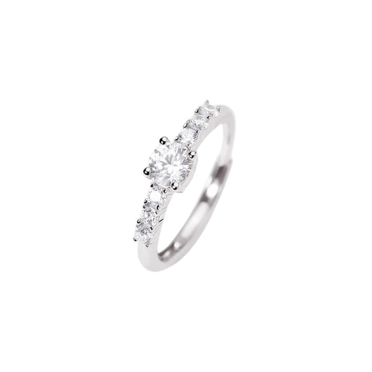 Anello regolabile Mabina Dimmi di sì in argento con zirconi regolabili