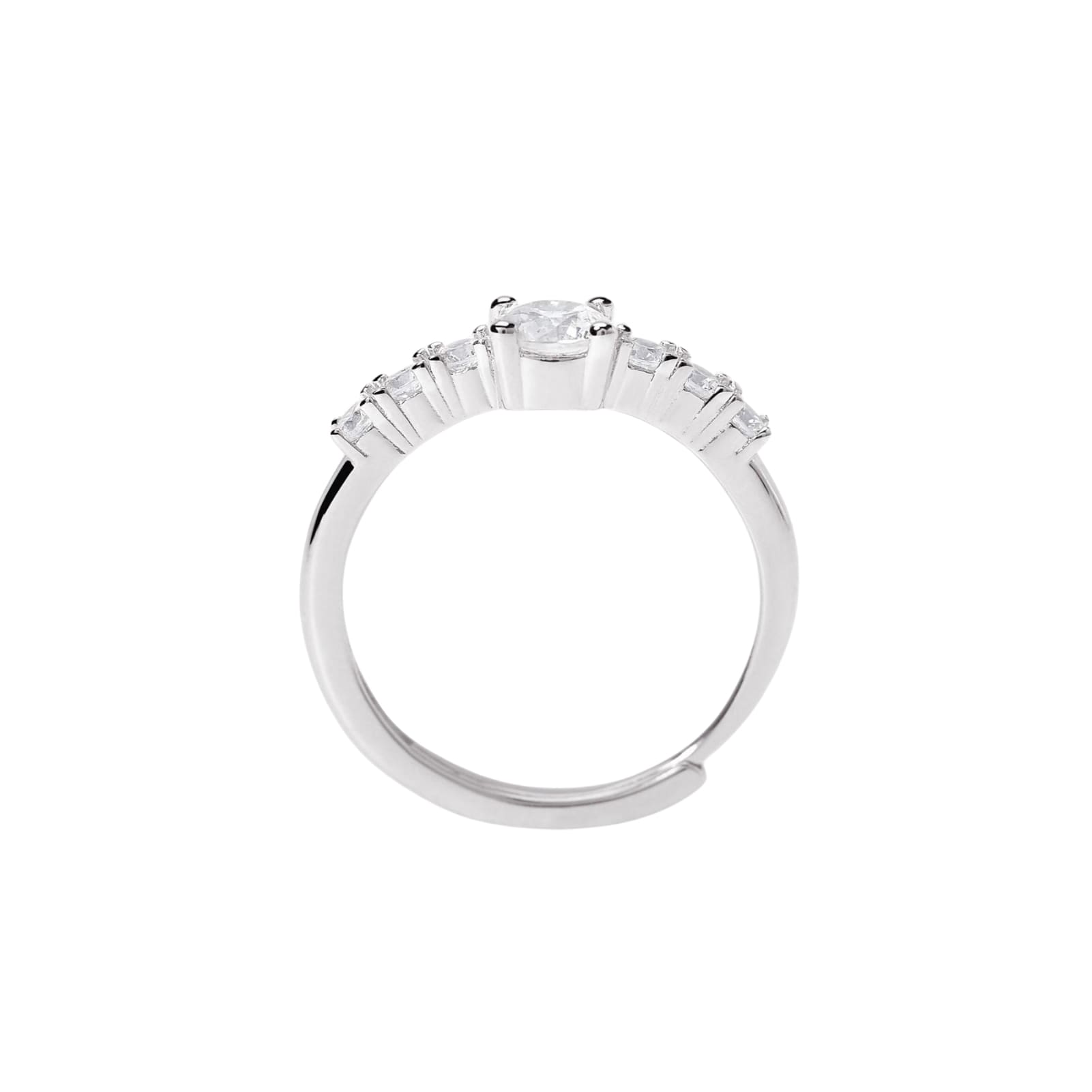 Anello regolabile Mabina Dimmi di sì in argento con zirconi regolabili
