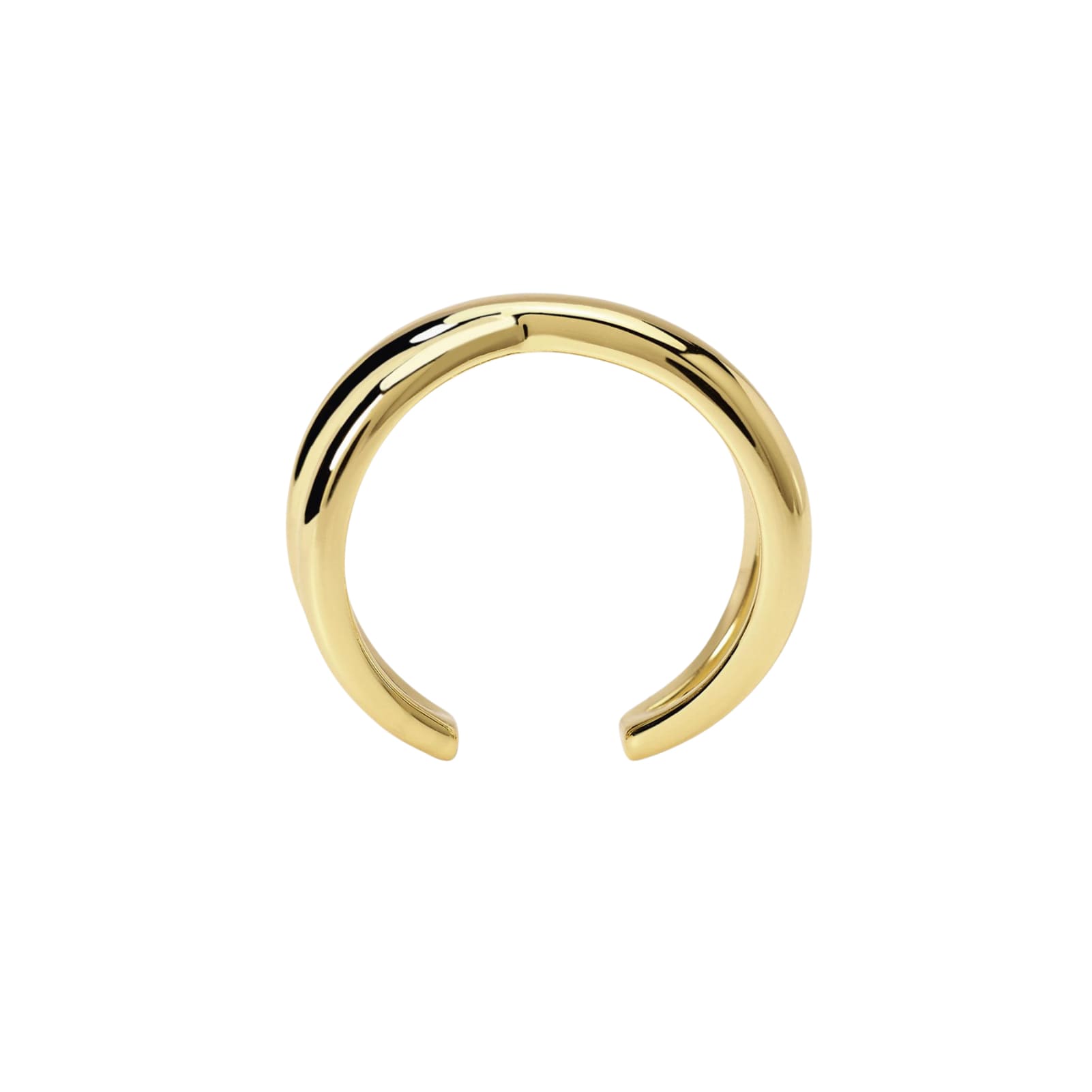 Anello regolabile intrecciato Mabina in argento placcato oro regolabili