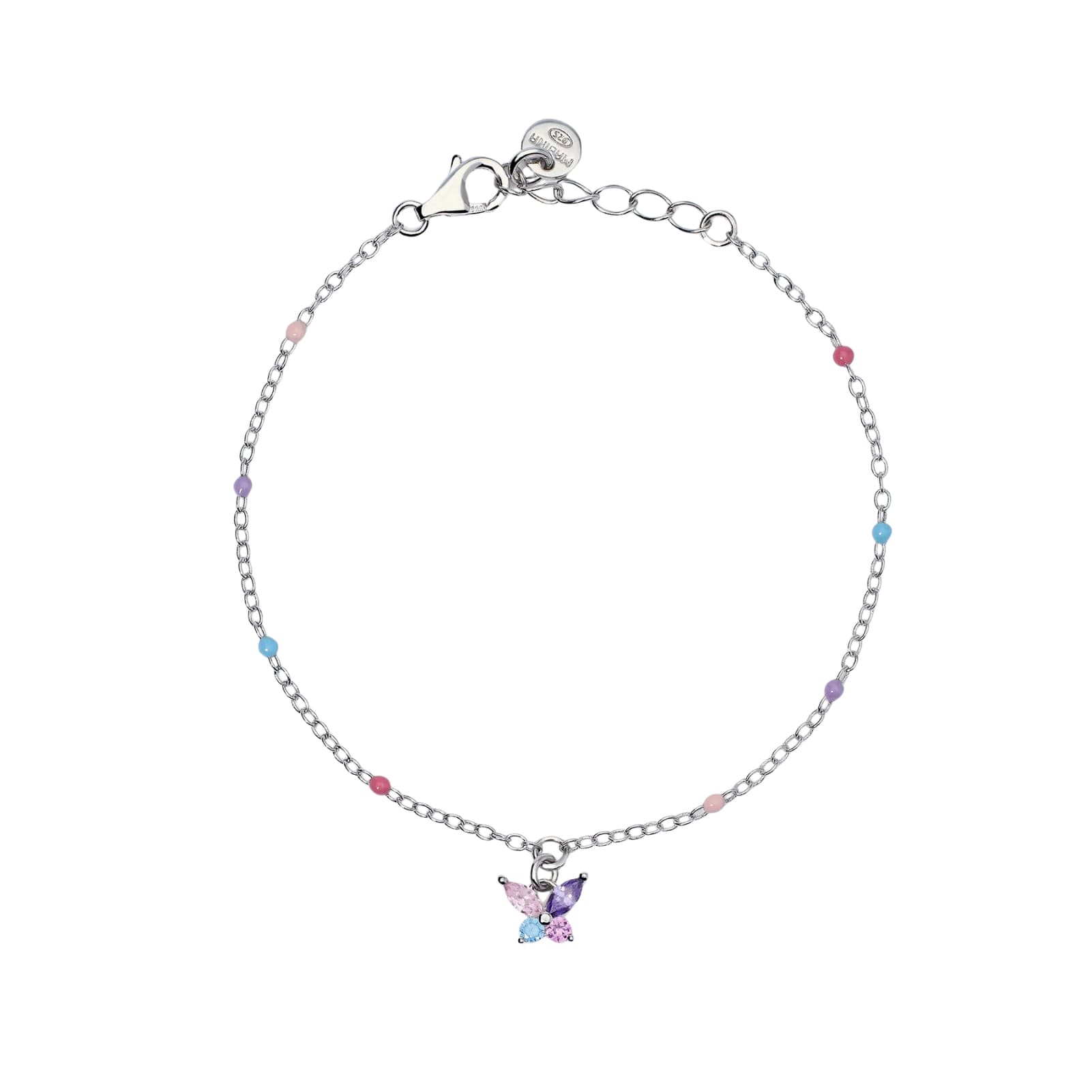 Braccilale catena Mabina Junior in argento con farfalla
