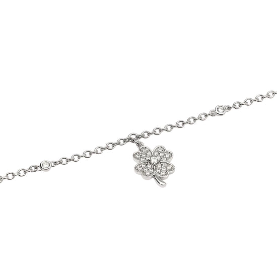 Bracciale catena con pendente Mabina argento e zirconi L 19 cm