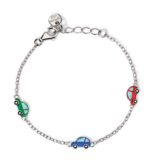 bracciale mabina junior in argento 925 con macchinine colorate 533913