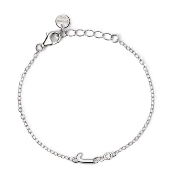 bracciale mabina junior in argento con iniziale j e diamante 533925j