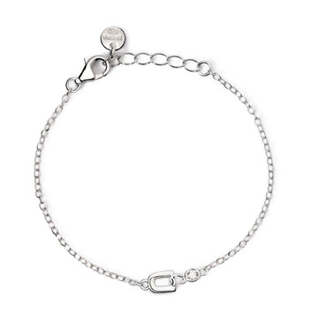 bracciale mabina junior in argento con iniziale u e diamante 533925u