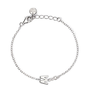 bracciale mabina junior in argento con iniziale w e diamante 533925w