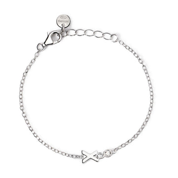 bracciale mabina junior in argento con iniziale x e diamante 533925x