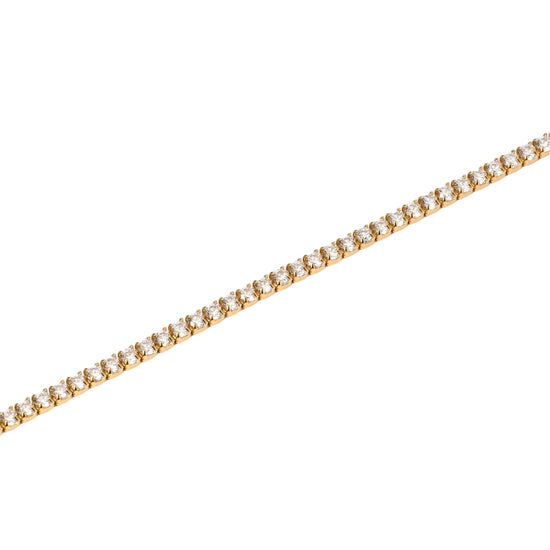 Bracciale tennis Mabina argento placcato oro con zirconi M 18,5 cm
