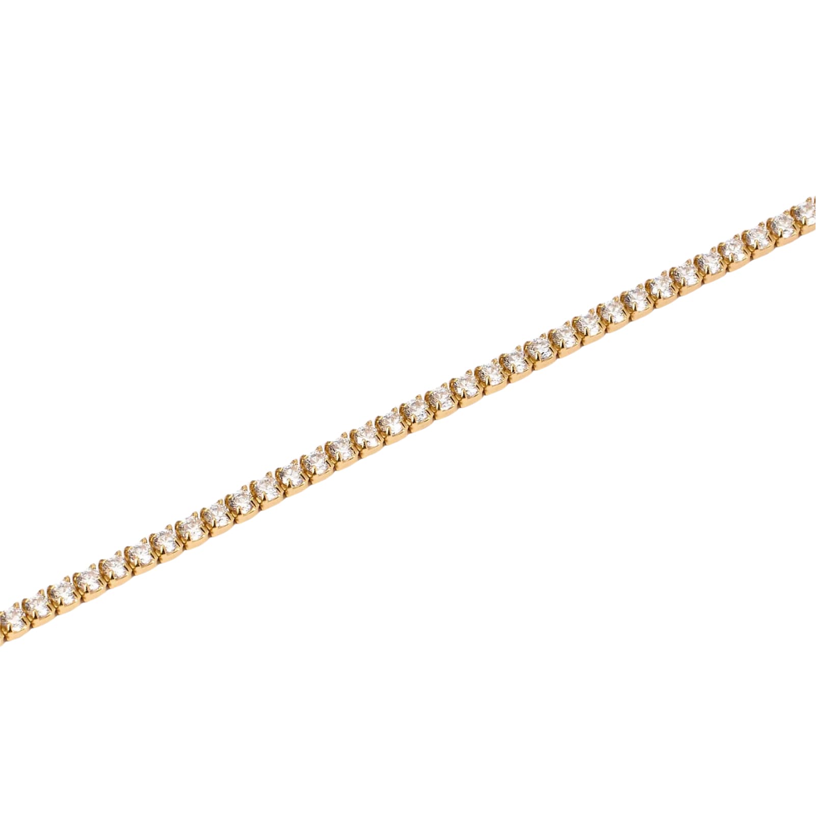 Bracciale tennis Mabina argento placcato oro con zirconi M 18,5 cm