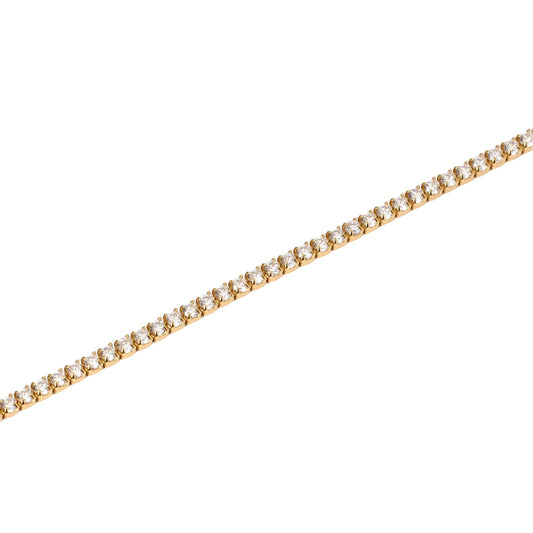 Bracciale tennis Mabina argento placcato oro con zirconi M 18,5 cm