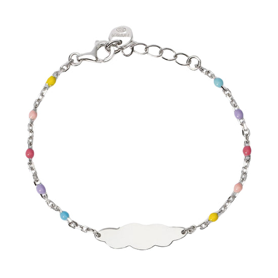 Bracciale da bambina Mabina Junior con smalti colorati Regolabile 12-14 cm