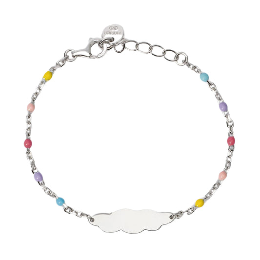 Bracciale da bambina Mabina Junior con smalti colorati Regolabile 12-14 cm