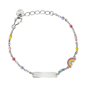 Bracciale con smalto Mabina Junior da bambina con arcobaleno Regolabile 12-14 cm