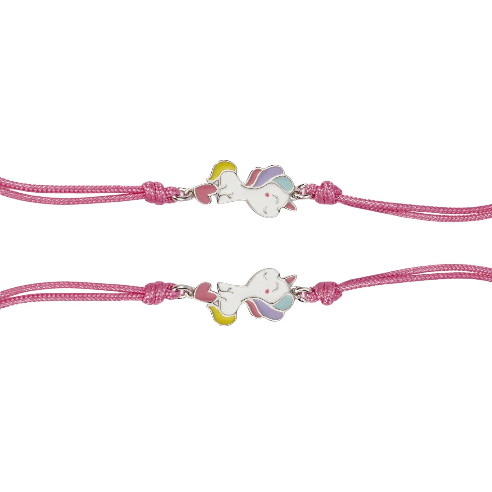 Set di due bracciali Best Friends Mabina Junior con unicorno REGOLABILE