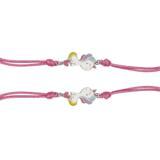 Set di due bracciali Best Friends Mabina Junior con unicorno REGOLABILE