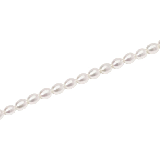 Bracciale catena Mabina Thelma in argento con perle bianche Regolabile 16-19 cm