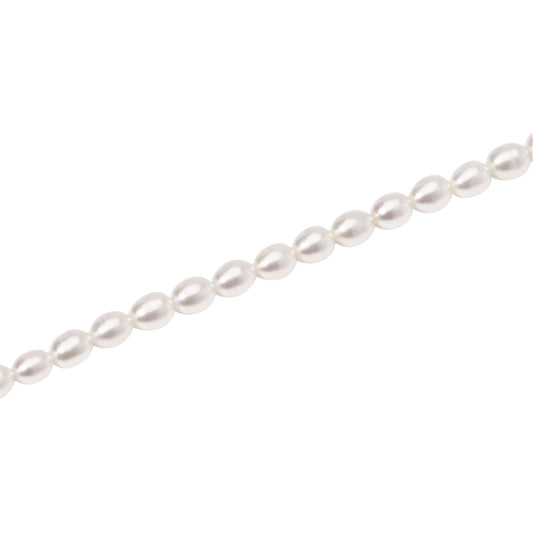 Bracciale catena Mabina Thelma in argento con perle bianche Regolabile 16-19 cm