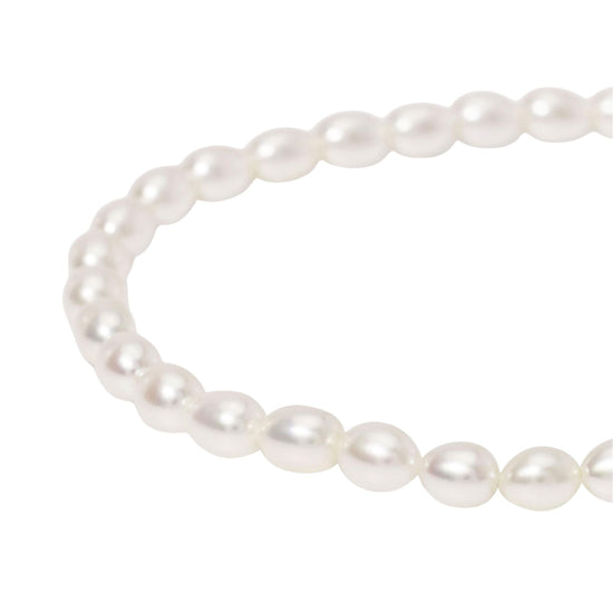 Bracciale catena Mabina Thelma in argento con perle bianche Regolabile 16-19 cm