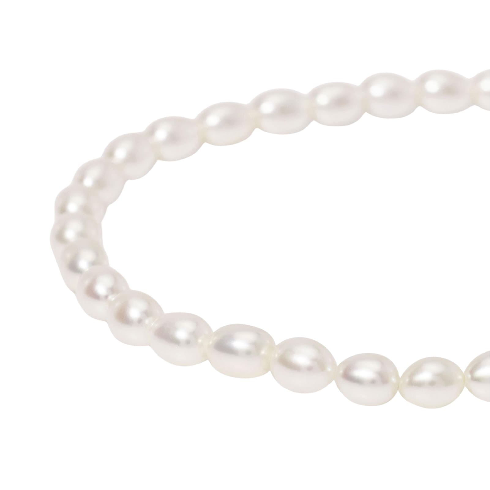 Bracciale catena Mabina Thelma in argento con perle bianche Regolabile 16-19 cm