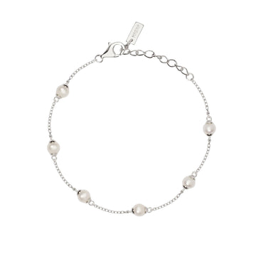 Bracciale catena Mabina C’era una volta in argento con perle Regolabile 16-19 cm