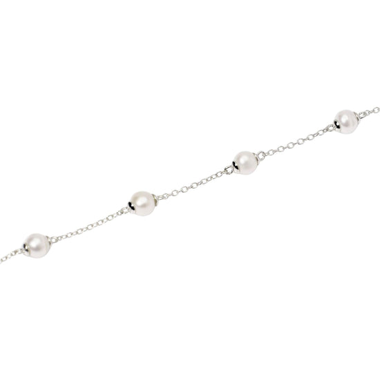 Bracciale catena Mabina C’era una volta in argento con perle Regolabile 16-19 cm