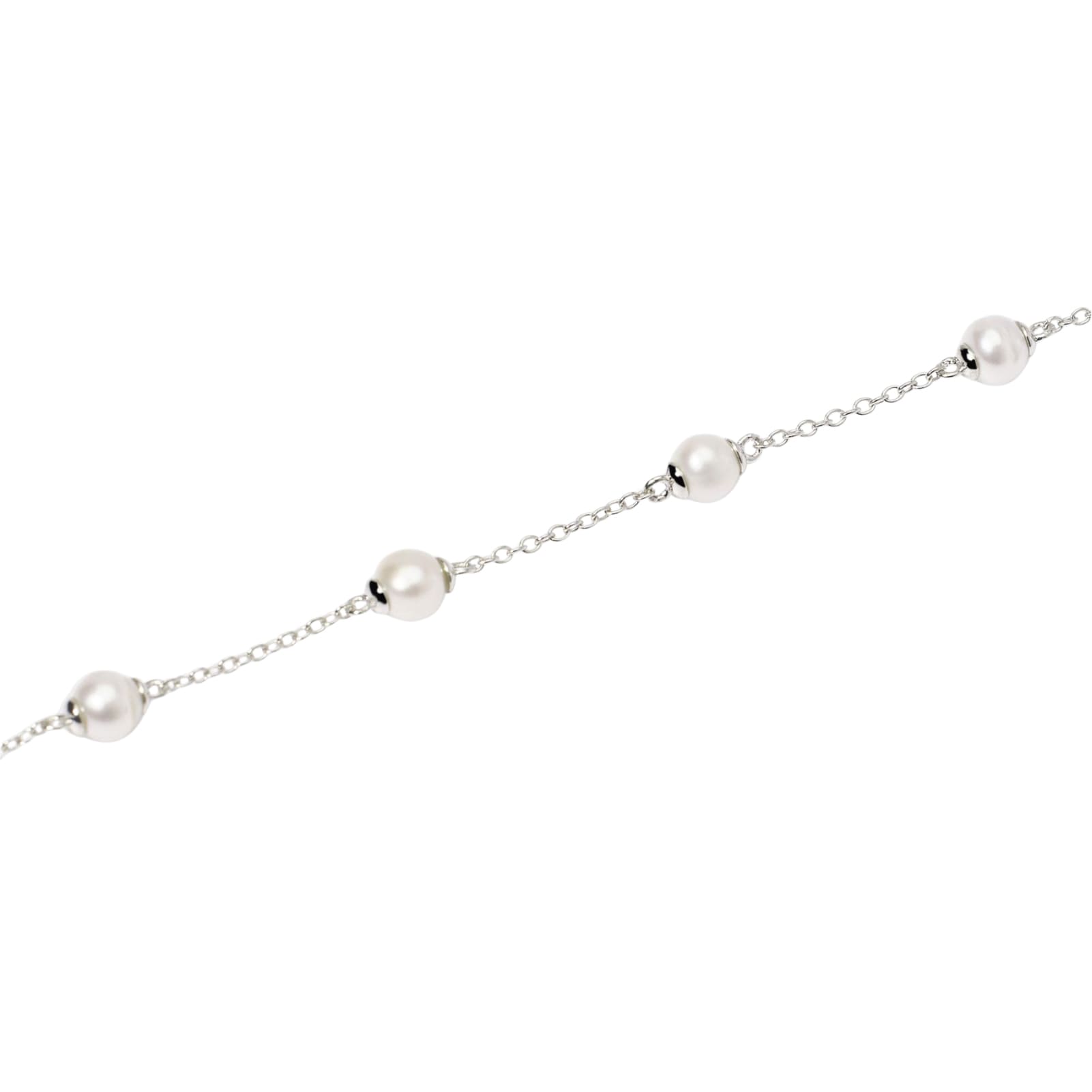 Bracciale catena Mabina C’era una volta in argento con perle Regolabile 16-19 cm