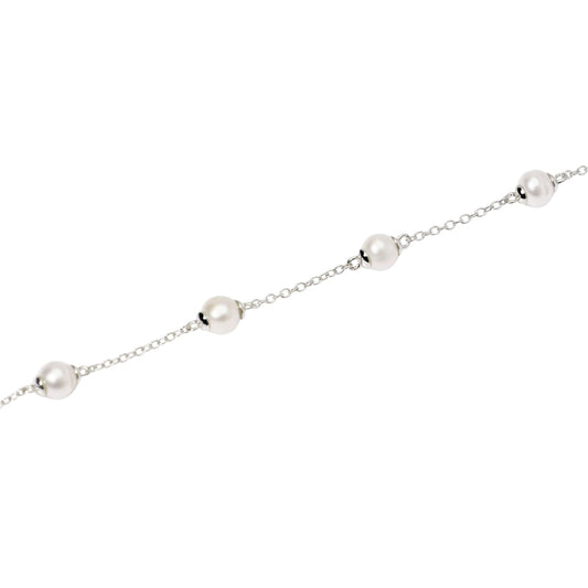 Bracciale catena Mabina C’era una volta in argento con perle Regolabile 16-19 cm