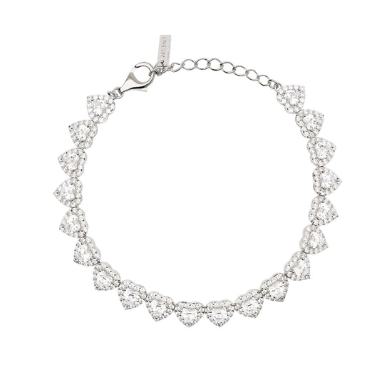 Bracciale tennis Mabina in argento con zirconi bianchi 19 cm