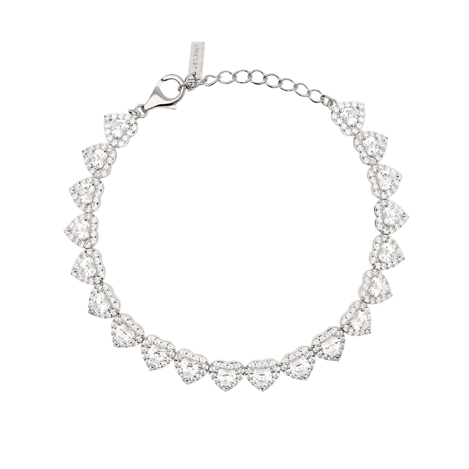 Bracciale tennis Mabina in argento con zirconi bianchi 19 cm
