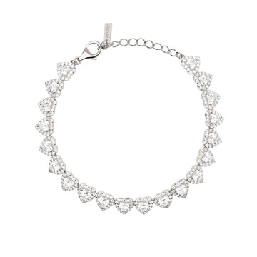 Bracciale tennis Mabina in argento con zirconi bianchi 19 cm