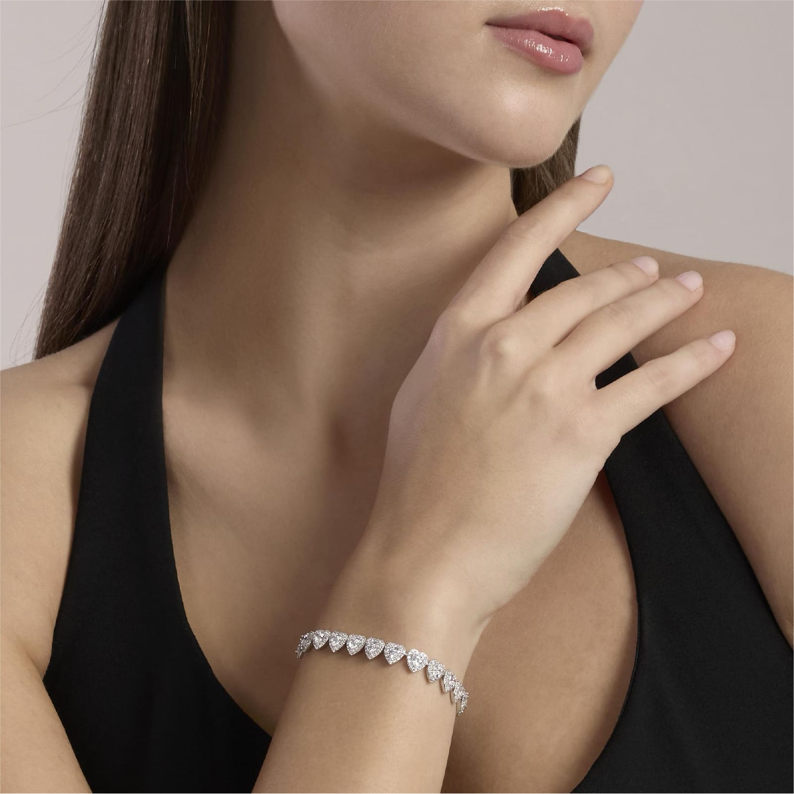 Bracciale tennis Mabina in argento con zirconi bianchi 19 cm