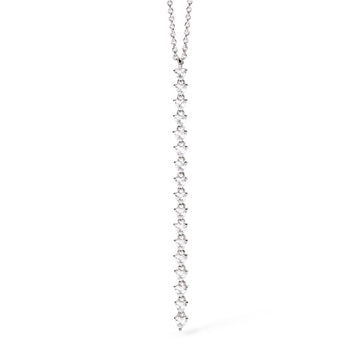 collana girocollo mabina in argento con zirconi bianchi a cuore 553740