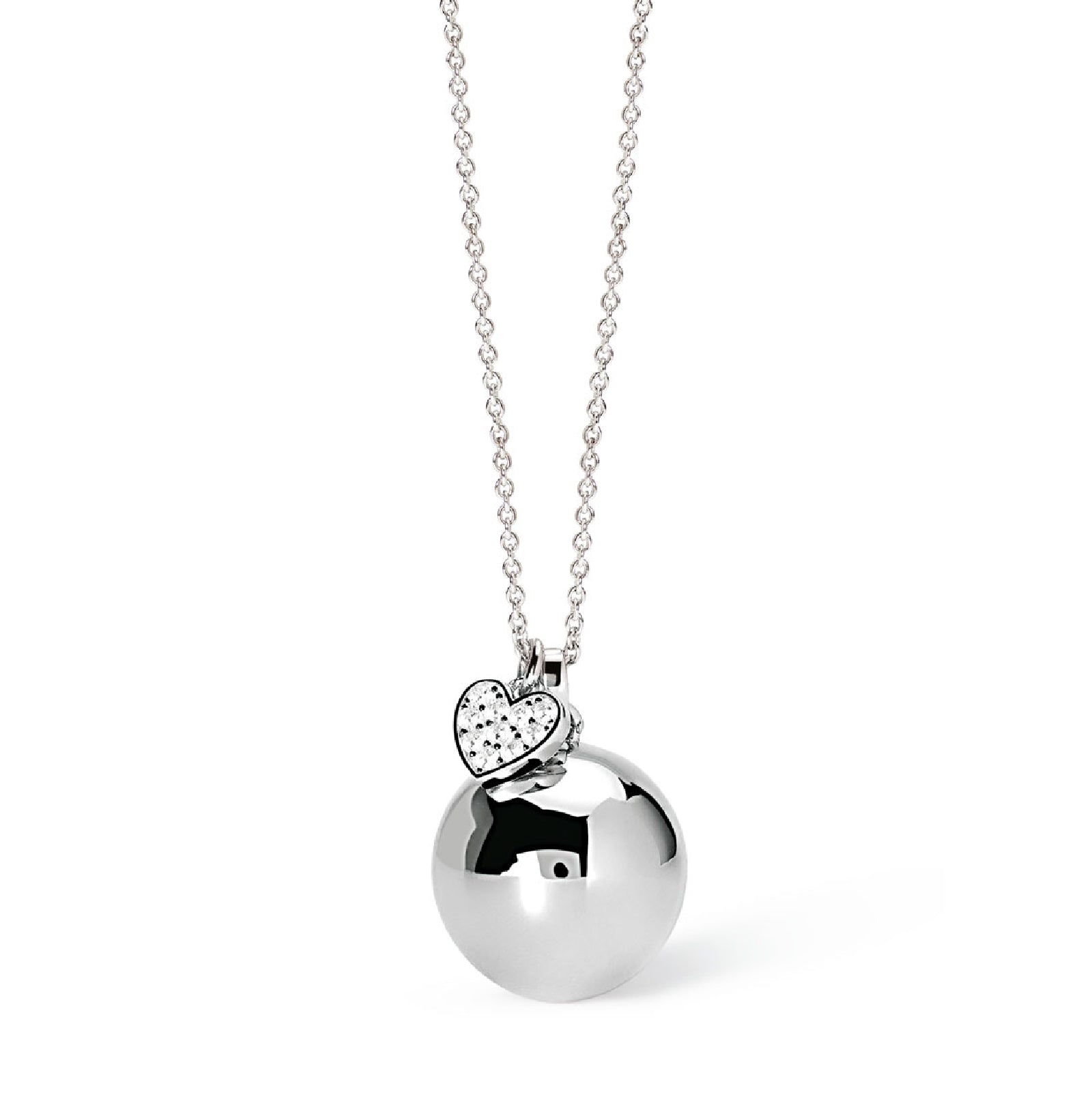 collana chiama angeli mabina in argento con cuore di zirconi 553744