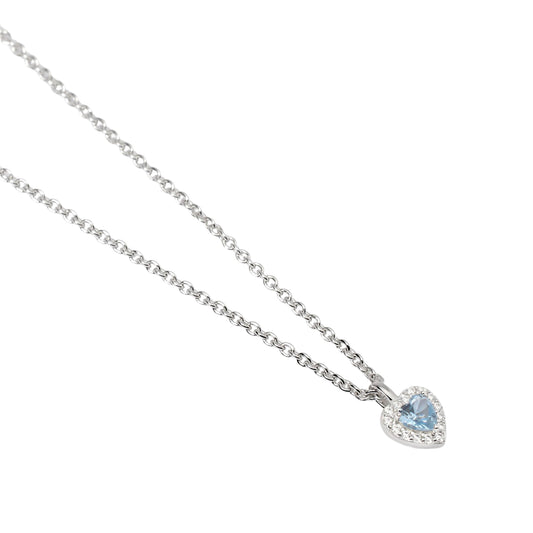 Collana Mabina Gioielli Love Affair da donna con cuore azzurro MISURA UNICA